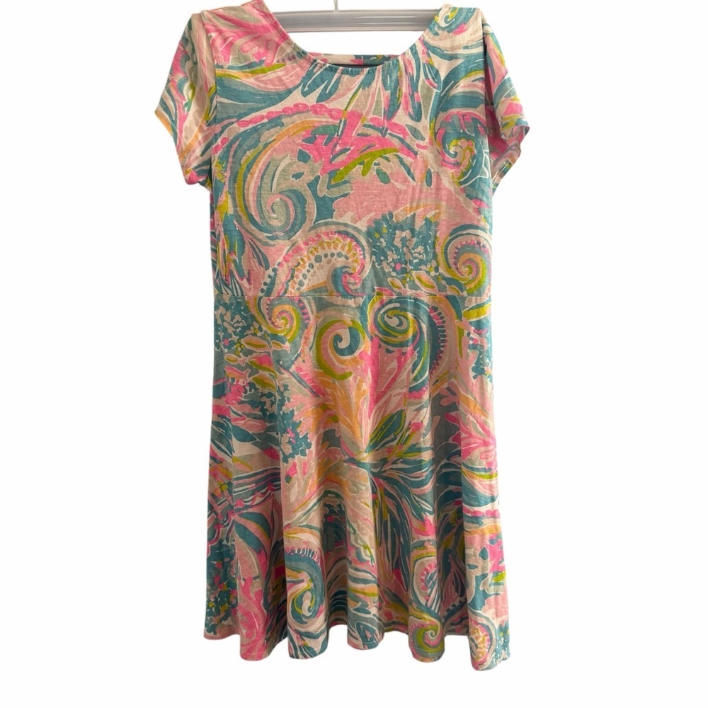 3/$30 ☀️ Lilly Pulitzer Alina Dress Colorful Carnivale Coral Print Dress